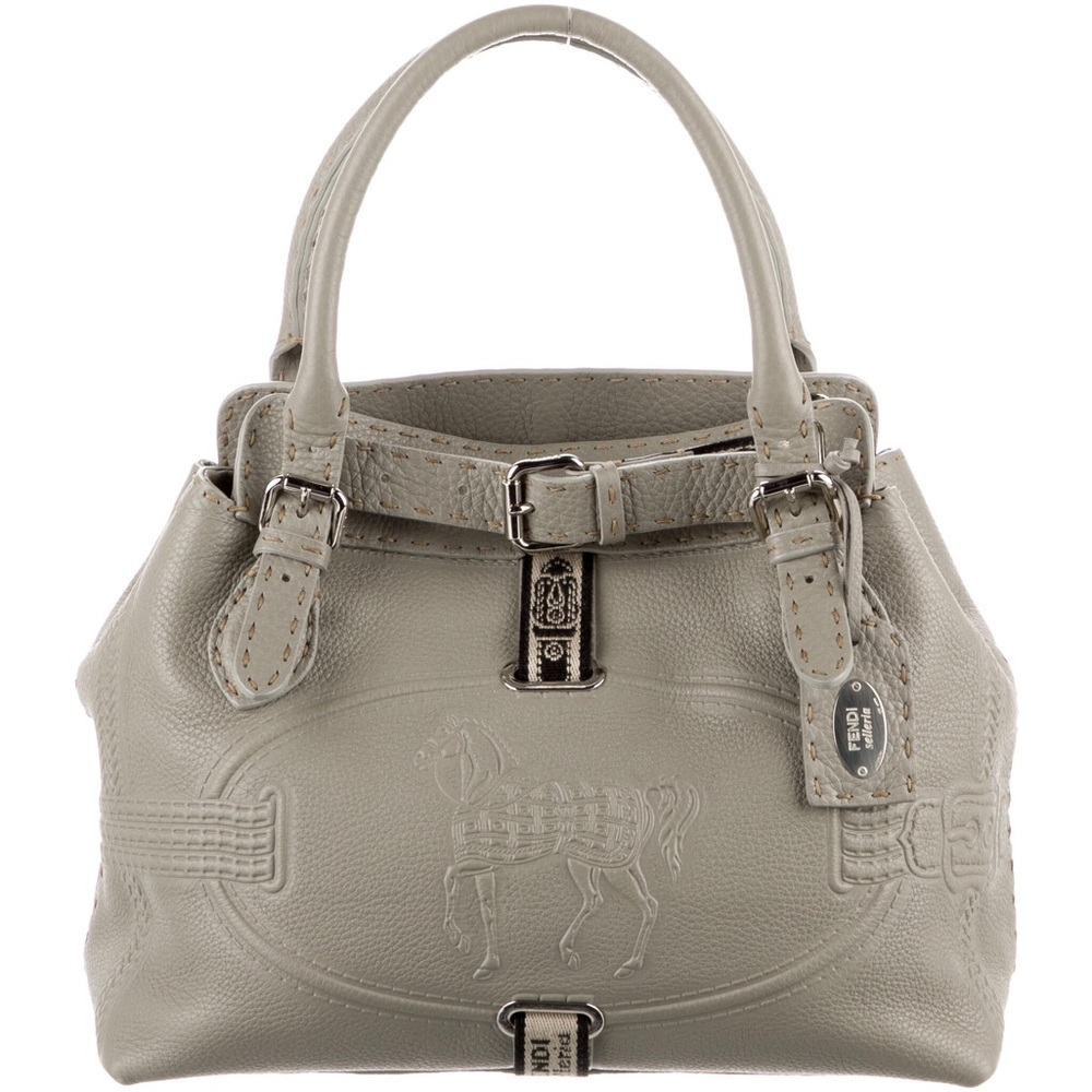 Fendi silver Grand Borghese Selleria Bag